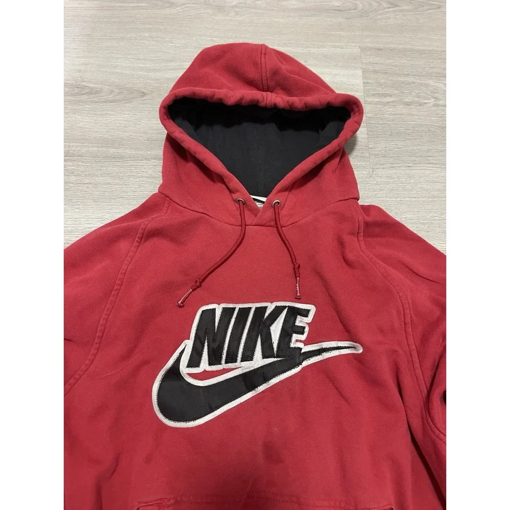NIKE Hoodie‎ Sweatshirt Pullover Center Chest Swoosh Check Size Medium